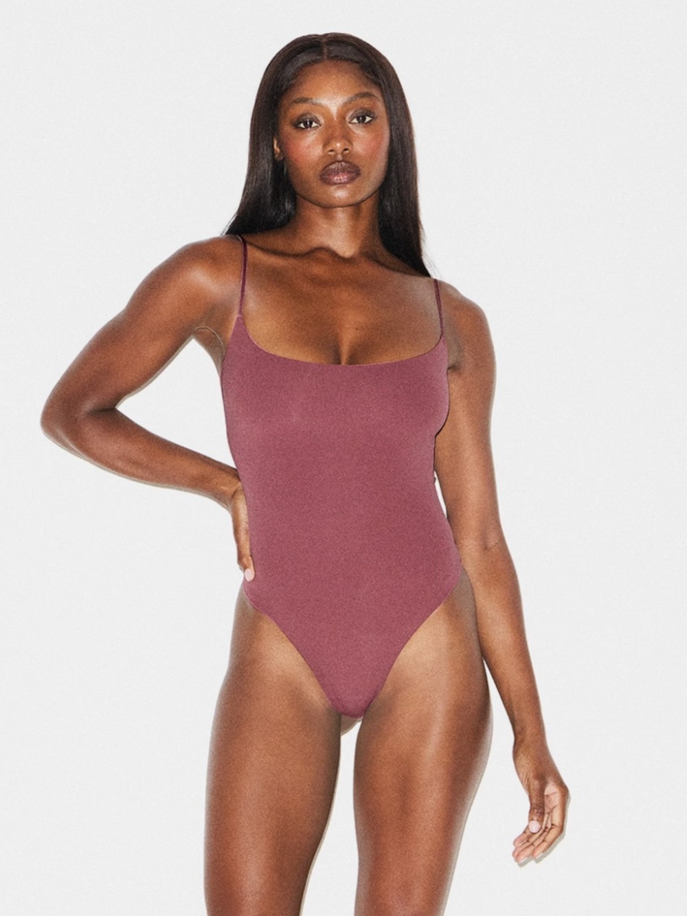 Skims Fits Everybody Cami Bodysuit in Beet